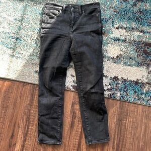 Madewell high rise stove pipe black jeans LIKE NEW